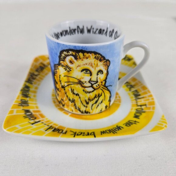 Wizard of Oz Tea Party Set (5) 3 oz Espresso Cups & Saucers Porcelain Orig Box - Picture 7 of 16